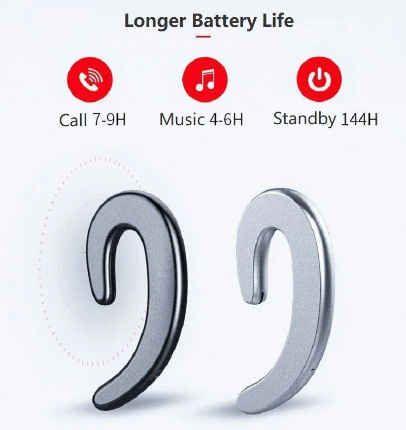 Wireless Bone Conduction Earphone Bluetooth-Compati 4.2 Ear Hook Sports Stereo Headset Laptop Tablet For Xiaomi For iPhone 7 8 X