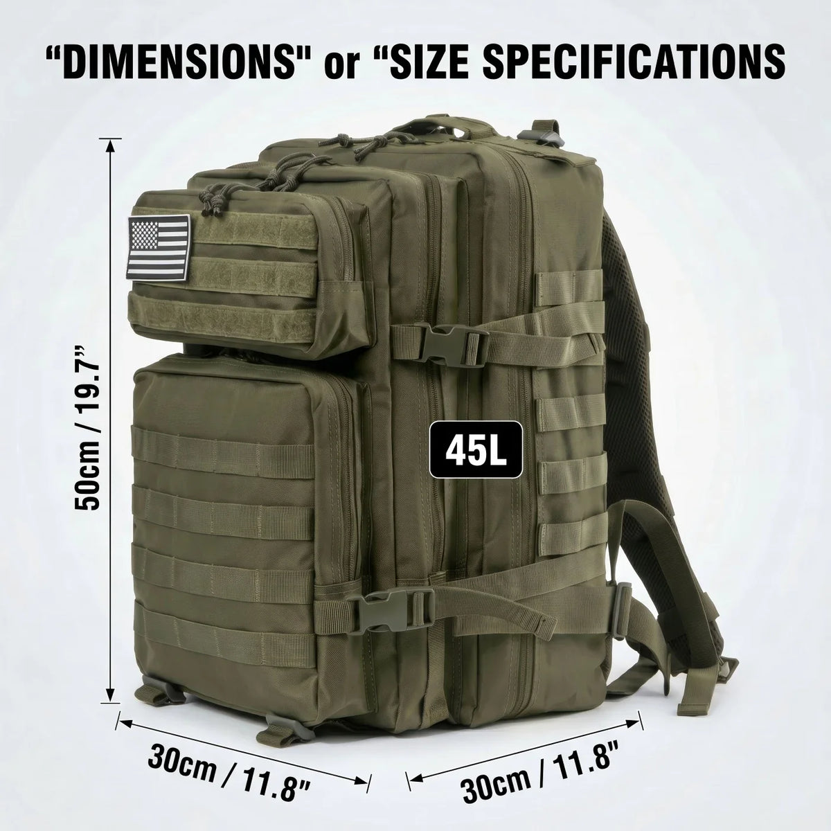 45L Molle Tactical Backpack