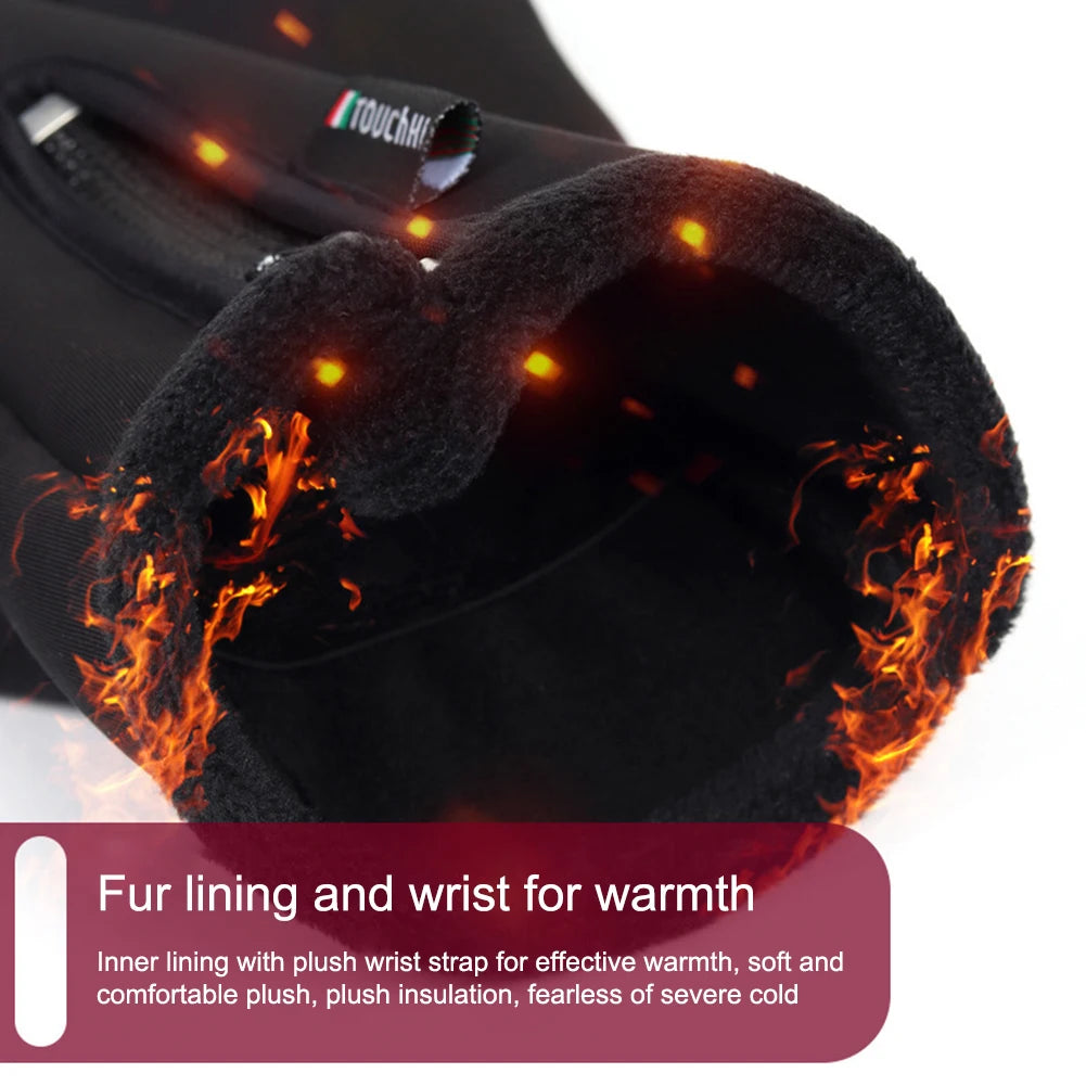 Touch Screen Heated Gloves -  Anti-Slip and Fast Recharging for Skiing Cycling Driving Hiking
