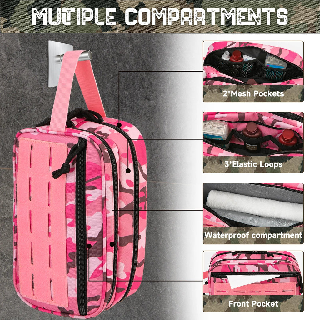 Tactical Toiletry Bag for Women EDC Travel Dopp Kit