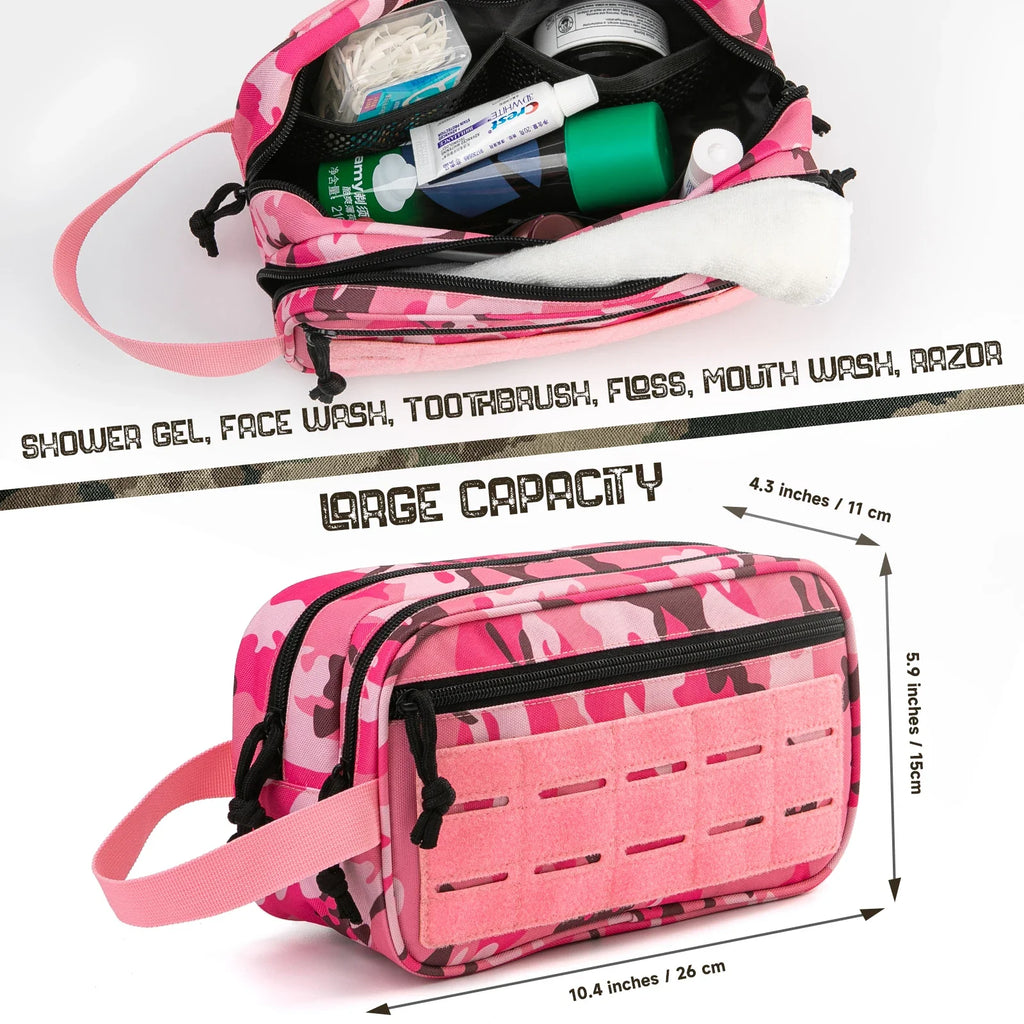 Tactical Toiletry Bag for Women EDC Travel Dopp Kit