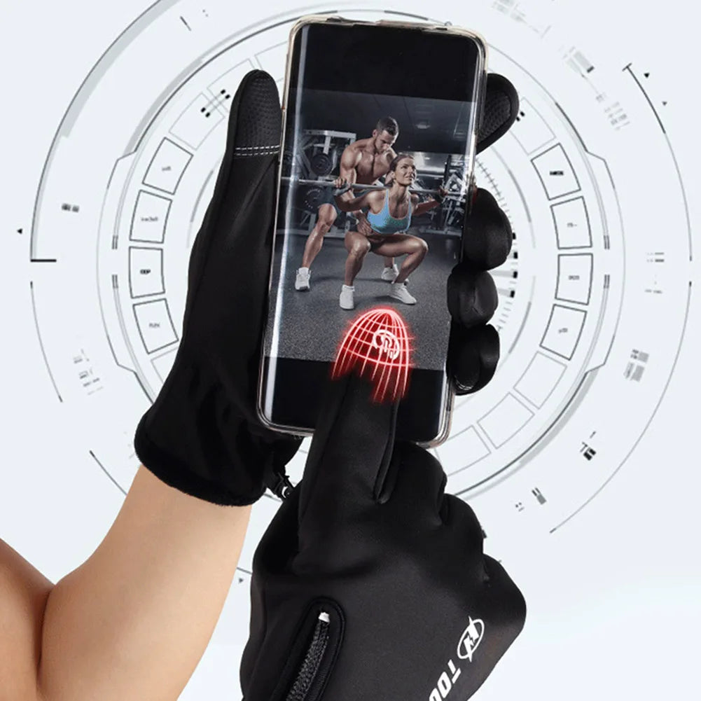 Touch Screen Heated Gloves -  Anti-Slip and Fast Recharging for Skiing Cycling Driving Hiking