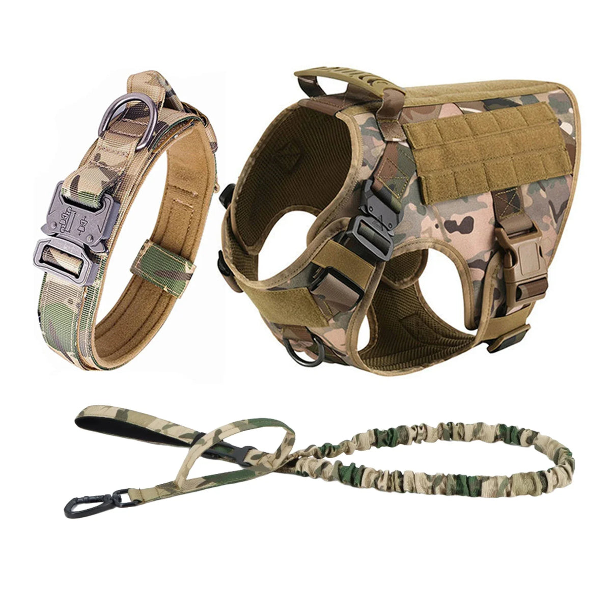 Tactical Dog Harness Collar Leash